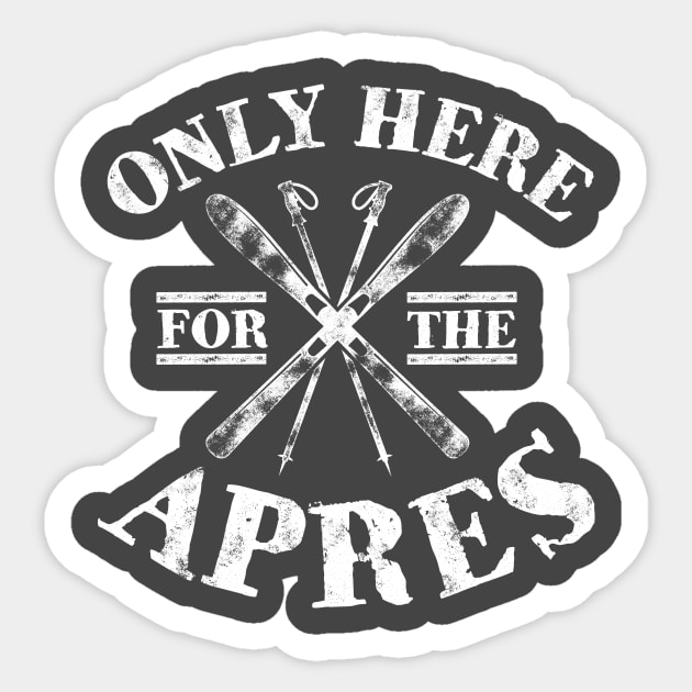 Apres Ski Funny Skiing Snowboarding Sticker by MandeesCloset